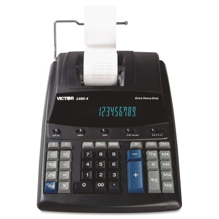 VICTOR TECHNOLOGY 1460-4 Extra Heavy-Duty Printing Calculator, Black/Red Print, 4.6 Lines/Sec 1460-4